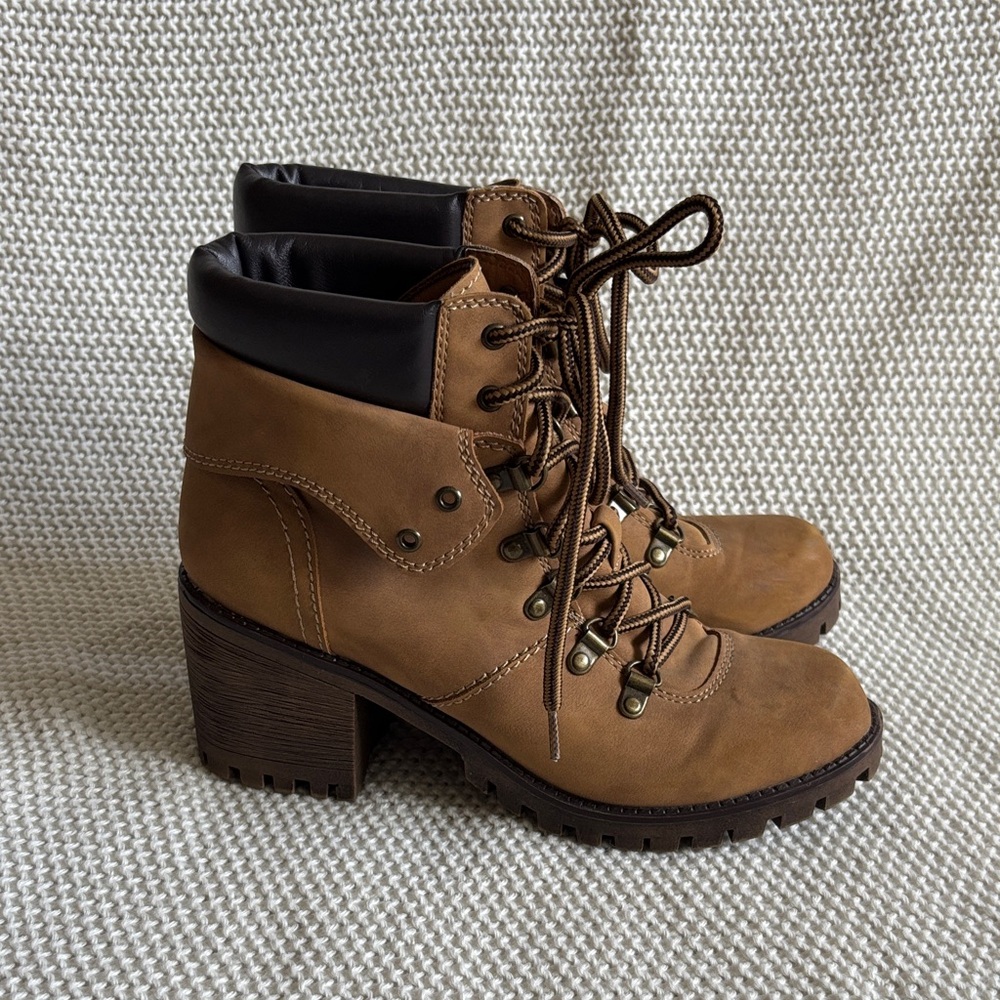 UNIONBAY Brown Lace-Up Boots for Women - Picture 4 of 8